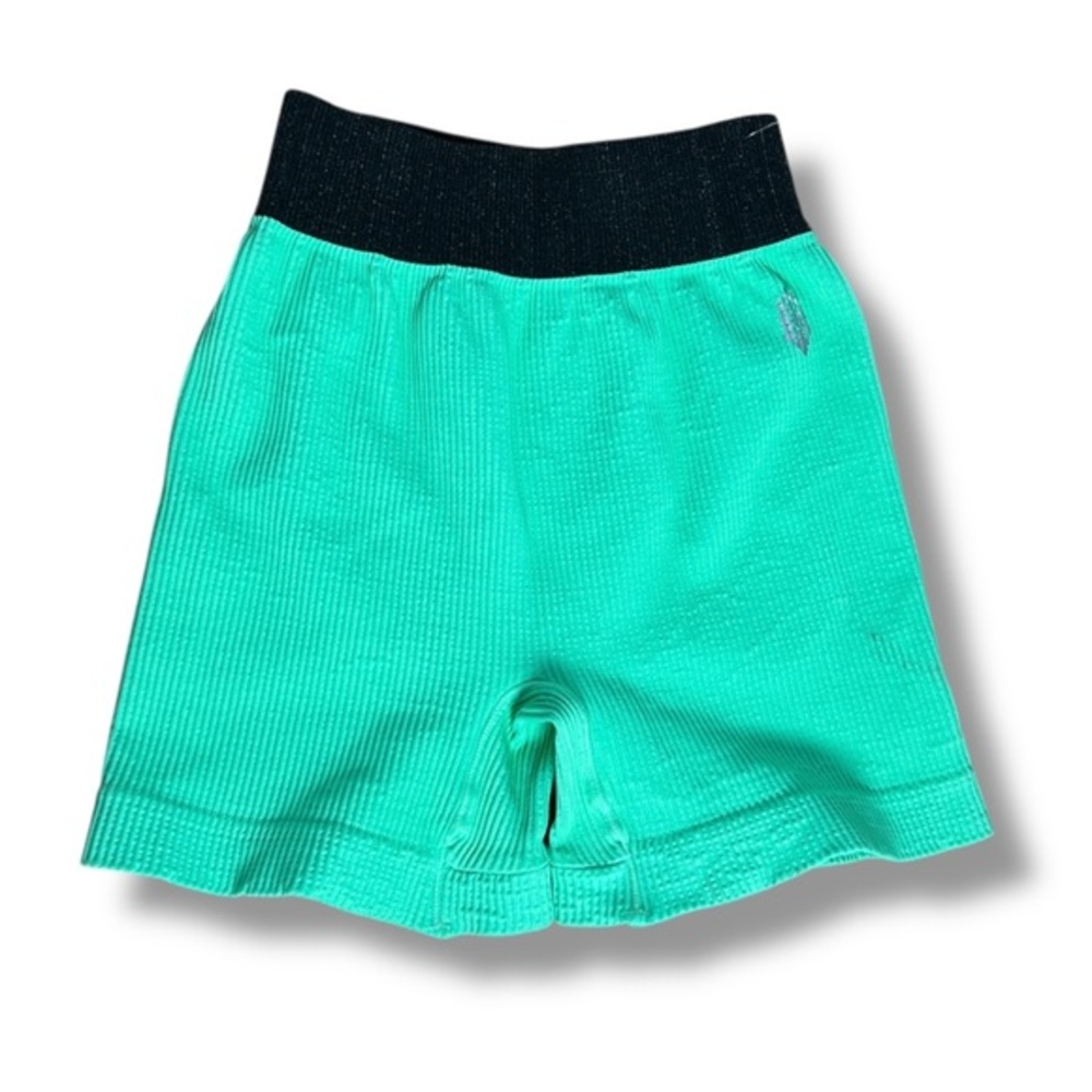 Free People Movement Green And Black Colorblock Biker Shorts Size XS/S - “Mayte”